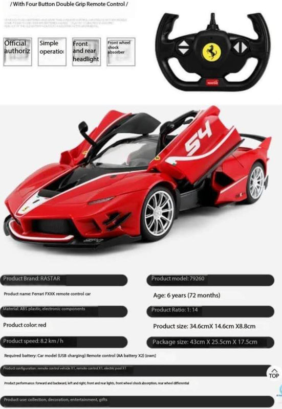 RaStar Ferrari FXXK Evo Official Licensed Remote Control Car