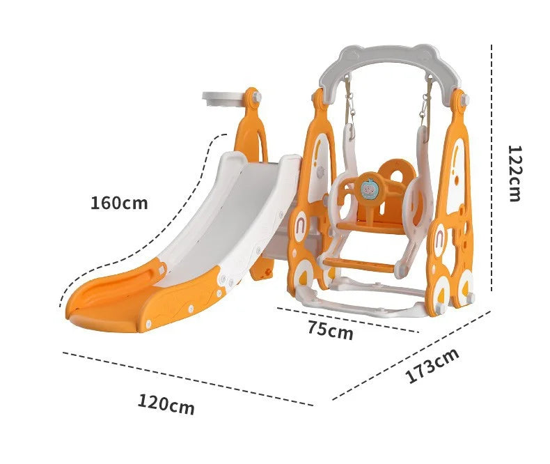 Baby Kids Boy Girl Only Slide With Basketball Hoop