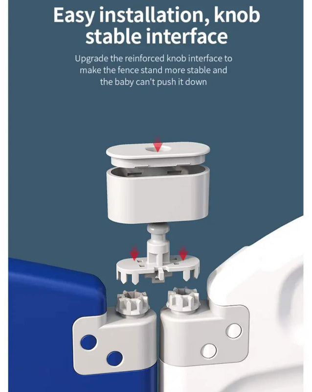 Kids Indoor Playpen Slide Swing Rocking Horse White Board Toy Rack Blue