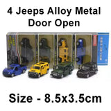 Alloy-Metal-DieCast-4-Jeeps-Doors-Open