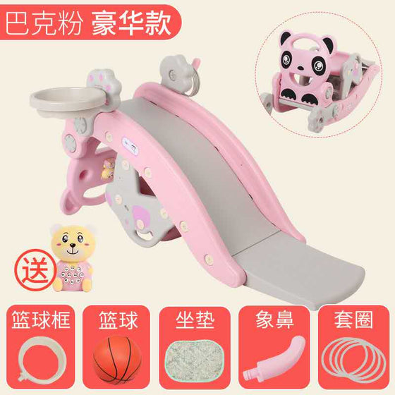 All in 1 Kids Infant Toddle Rocking Chair And Slide Pink