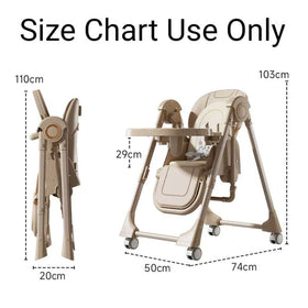 Automatic Baby Boy Girl Recline Foldable Dining  Swing High Chair Brown With Remote