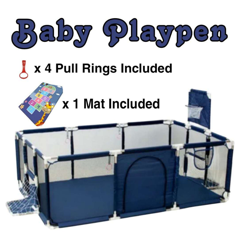 Baby Infant Toddler Indoor Playpen Playground Blue