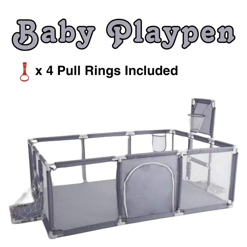 Baby Infant Toddler Indoor Playpen Playground Grey