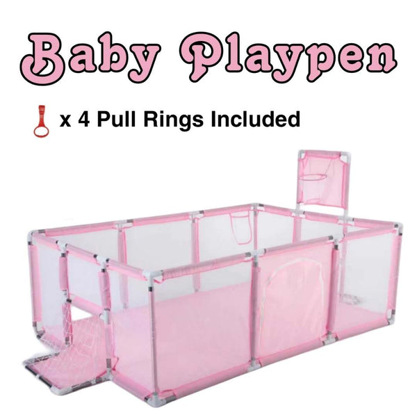 Baby Infant Toddler Indoor Playpen Playground Pink