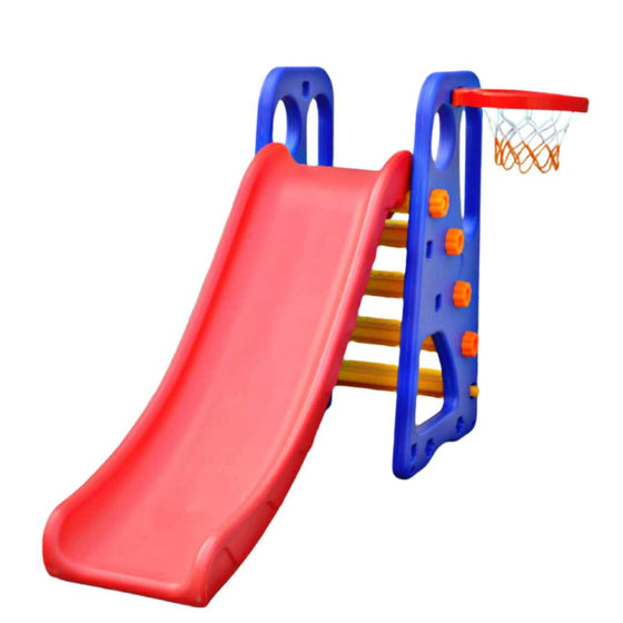 Baby Kids Boy Girl Slide With Basketball Hoop Red and Blue