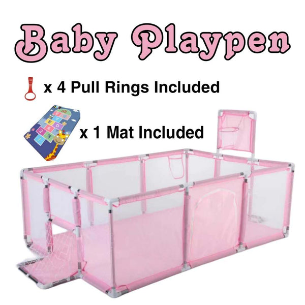 Baby Infant Toddler Indoor Playpen Playground Pink