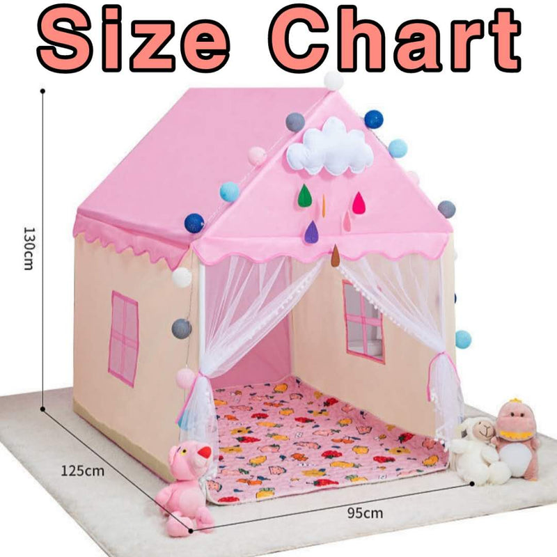 Kids Tent Playhouse Indoor Prince Princess Castle Pink