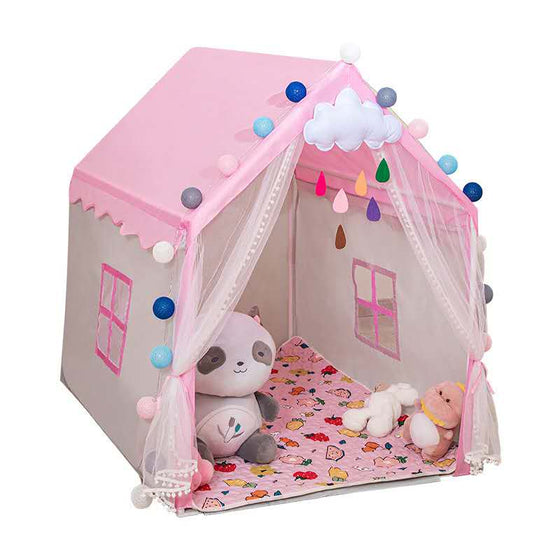 Kids Tent Playhouse Indoor Prince Princess Castle Pink