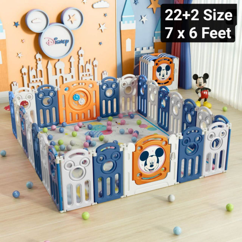 Infant Toddler Kids Baby Foldable Playpen Fences 22+2