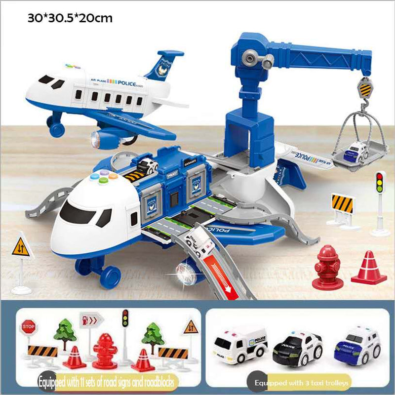 Multi Activity Police Plane Aircraft Sound Lights Boy Girl