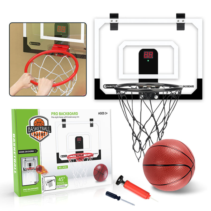 Kids Boys Girls Mini BasketBall Hoop With Door Hanging Digital Counter Indoor Game