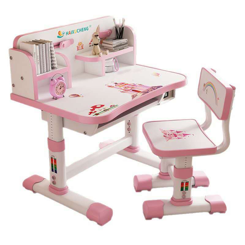 Kids Children Study Table Chair 3-10 Years Pink