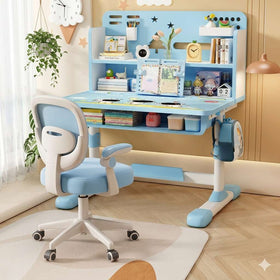 Kids Children Study Table Chair 3-15 Years - Blue