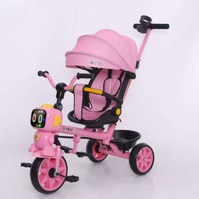 Kids Stroller Tricycle Music + Lights 6 Months - 5 Years - 612 Pink