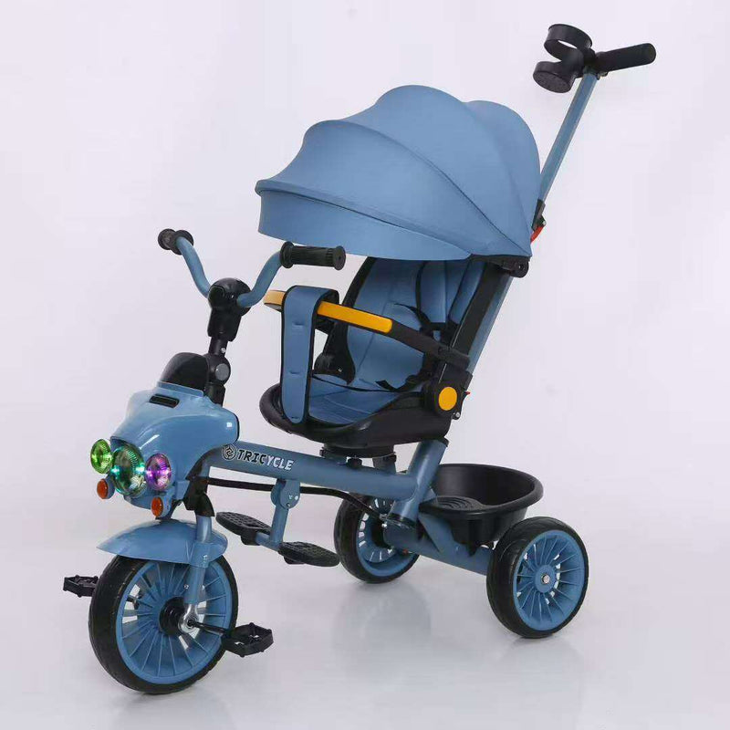 Kids Stroller Tricycle Music + Lights 6 Months - 5 Years - 613 Blue