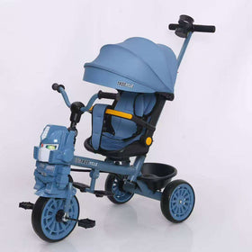 Kids Stroller Tricycle Music + Lights 6 Months - 5 Years - 614 Blue