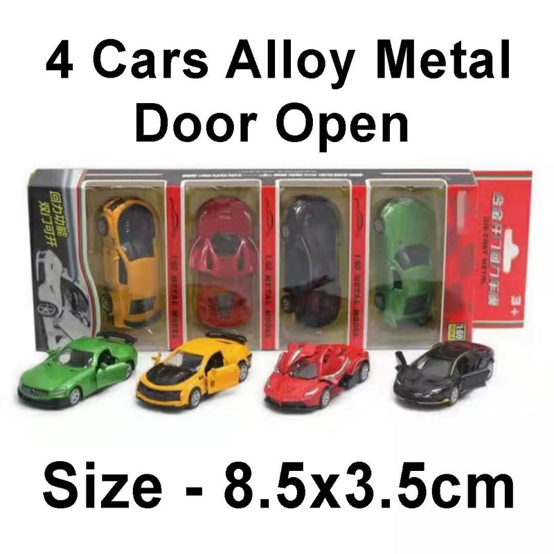 Alloy-Metal-DieCast-4-Cars-Door-Open