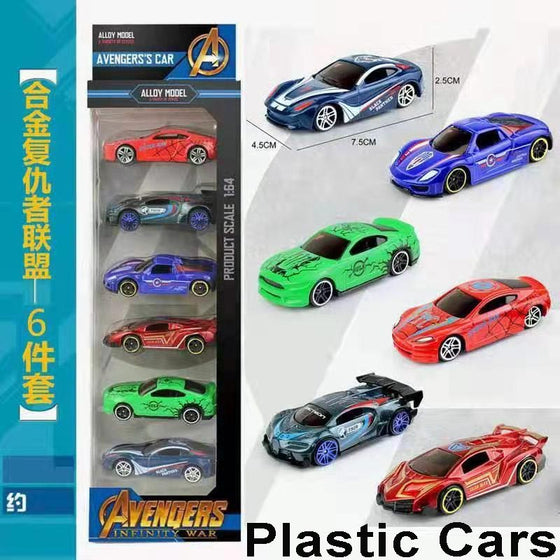 Kids Baby Avengers Alloy Metal 6 Cars Die Cast Toys