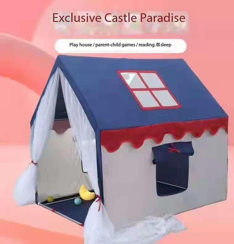 Kids Indoor Play House Prince Princess Castle Blue