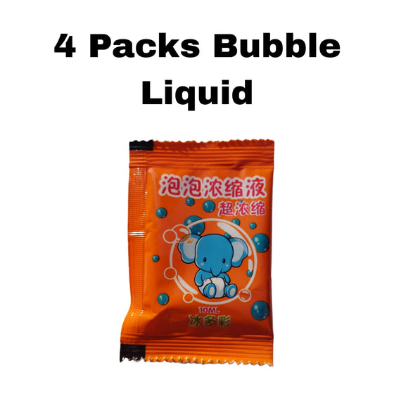 Bubble Gun Liquid Sachet  4 Packs