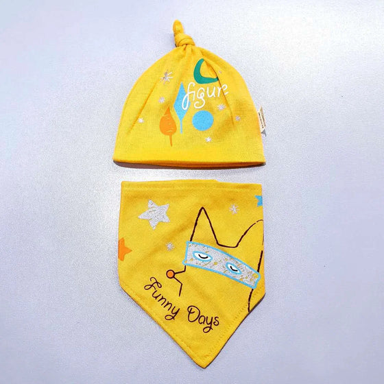 Imported Cap and Bib Set Fuuny Days