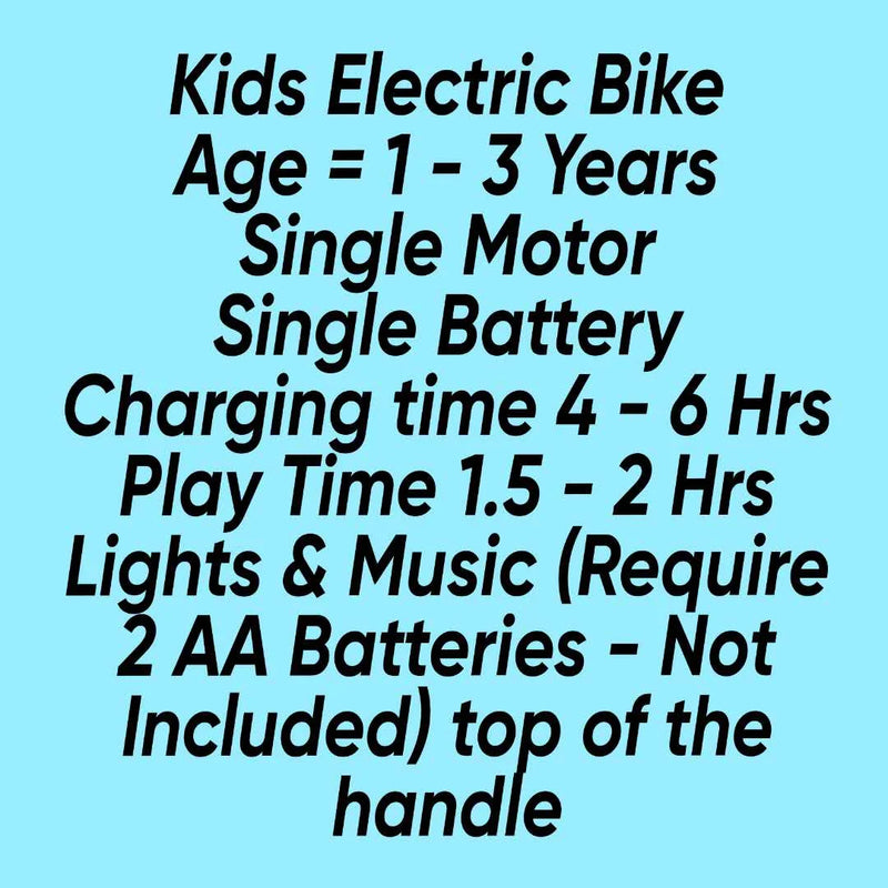 Kids Electric Car 1 – 3 Years