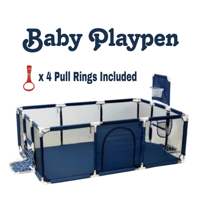 Baby Infant Toddler Indoor Playpen Playground Blue