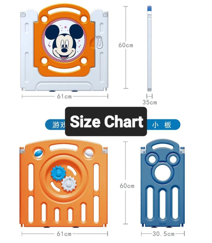 Kids Baby Foldable Playpen Fences 14+2