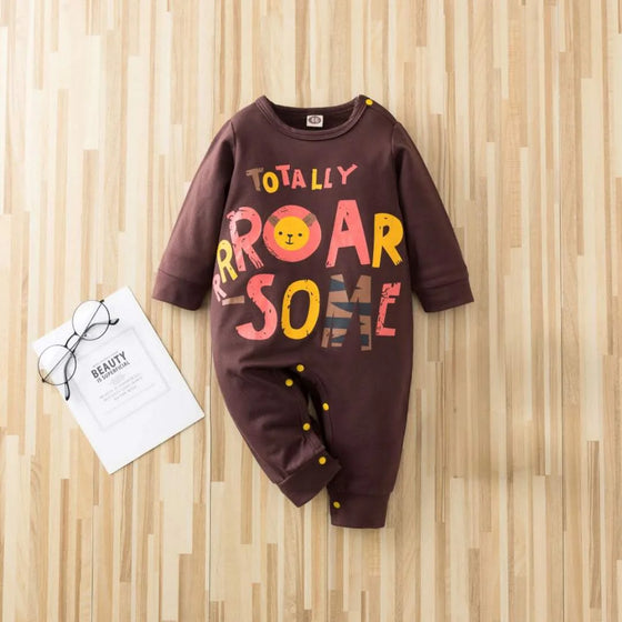 Brown Roar Romper