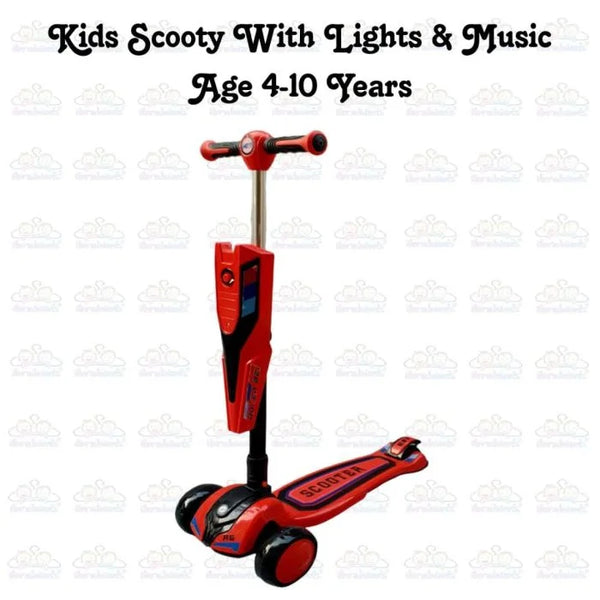 Kids Boy Girl Foldable Scooter Scooty With Wheels Lights and Music