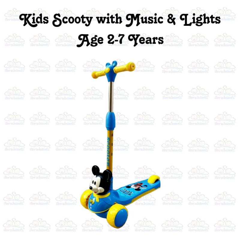 Kids Boy Girl Foldable Scooter Scooty With Wheels Lights and Music 2-8 Years