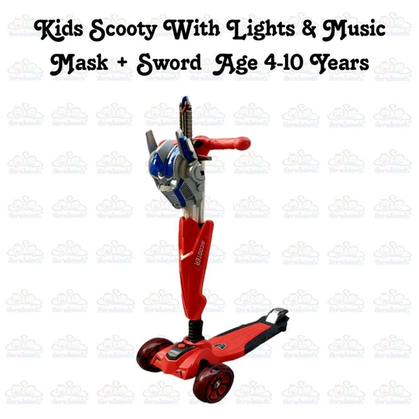 Kids Boy Girl Foldable Scooter Scooty With Wheels Lights and Music