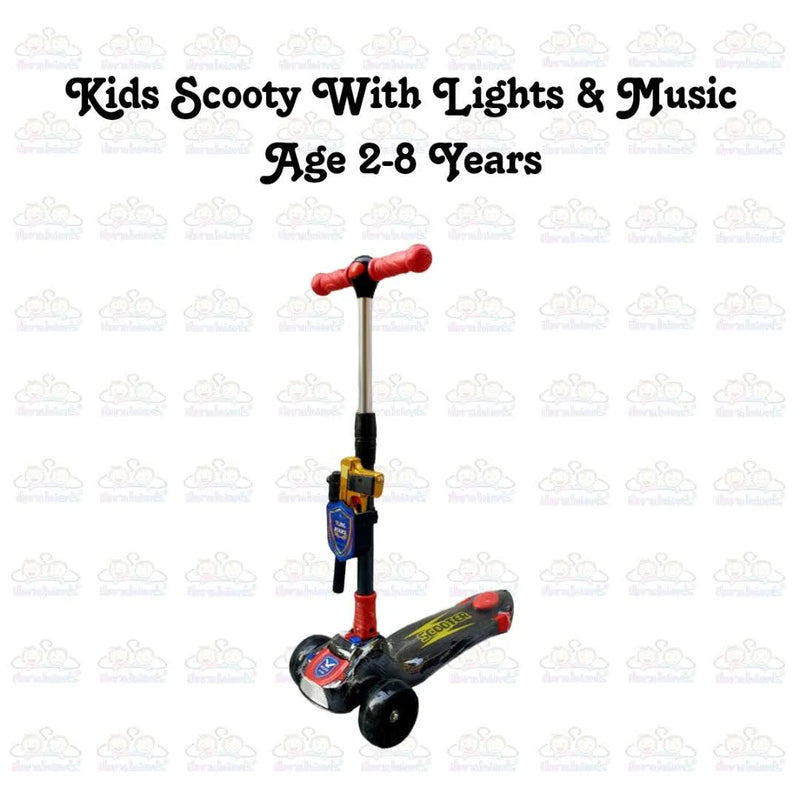 Kids Boy Girl Foldable Scooter Scooty With Wheels Lights and Music