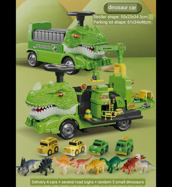 Imported Dinosaur Push Car Green